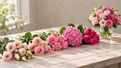 Розовые цветы: названия, сочетания и кому дарить
