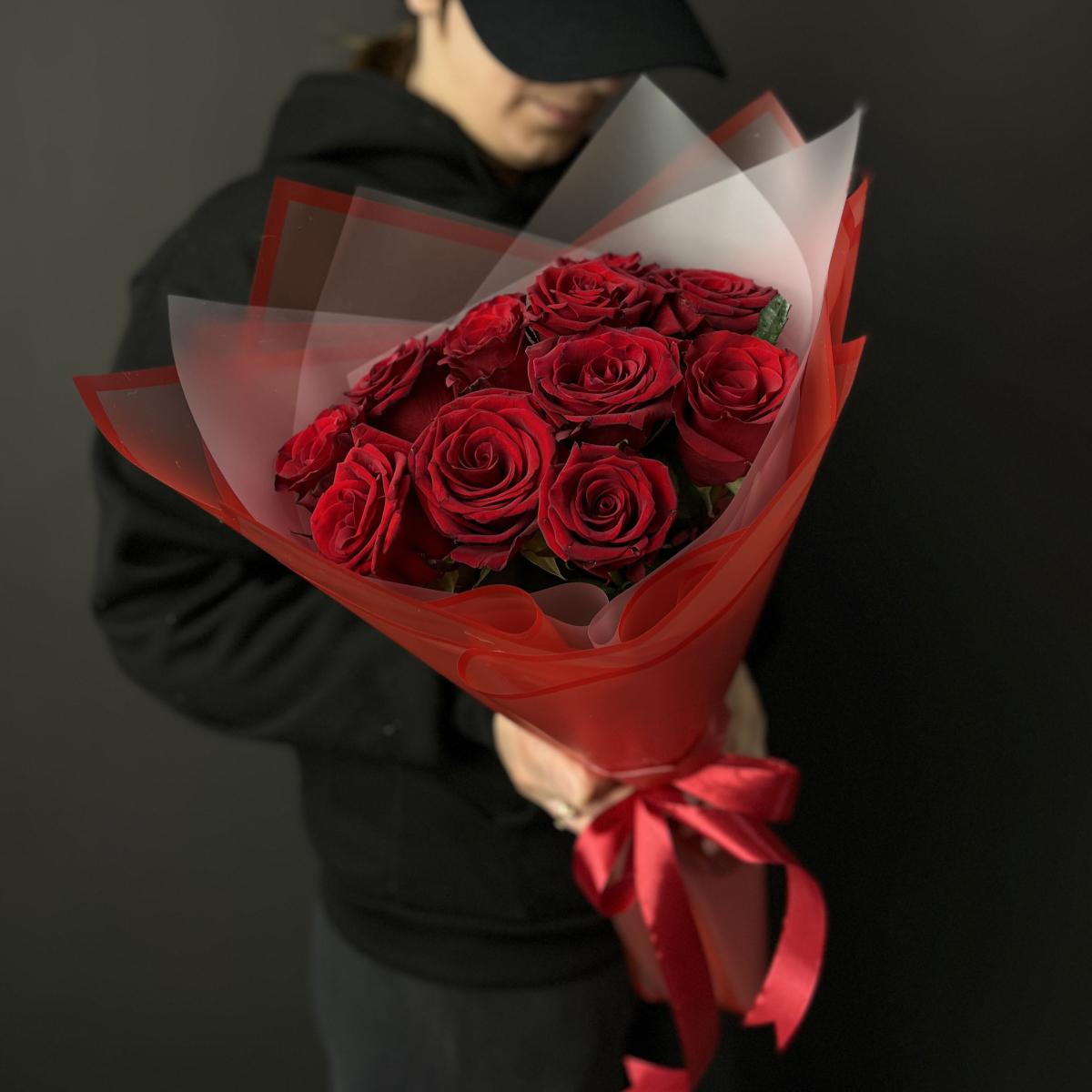 Букеты из красных роз 40 см (Эквадор) [код товара   192864]