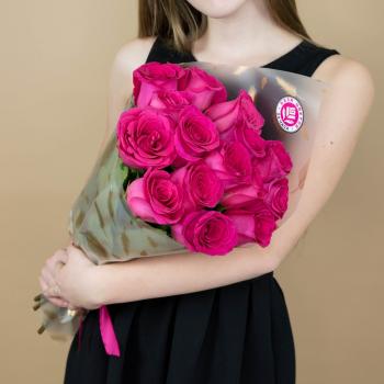 Букет из розовых роз 15 шт 40 см (Эквадор) (артикул букета: 90048)
