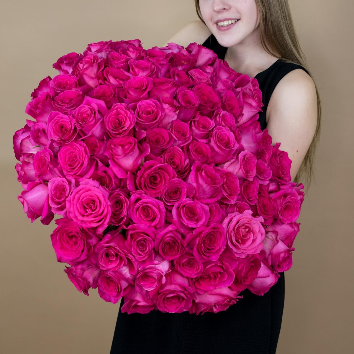 Букет из розовых роз 75 шт. (40 см) Артикул: 90552