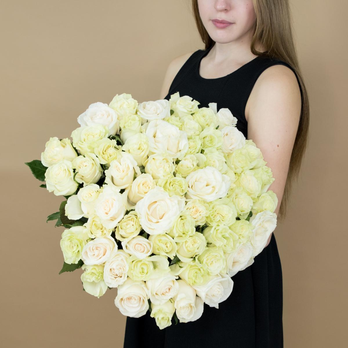 Букет из белых роз 101 шт 40 см (Эквадор) № - 93240