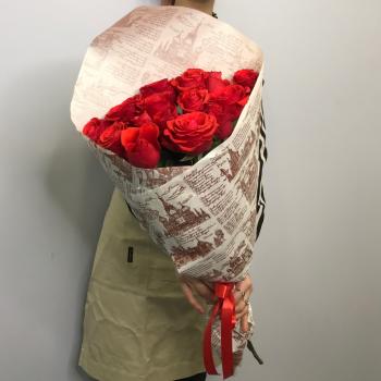 Красные розы 15 шт 60см (Эквадор) артикул букета  123312